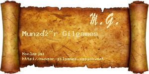 Munzár Gilgames névjegykártya